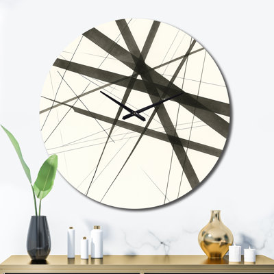 Minimalist Black and White VII - Abstract Shapes Wall Clock