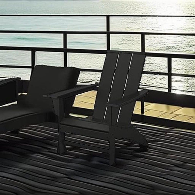 Chaise Adirondack moderne, noir