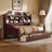 Twin Daybed With Storage Drawers, Wooden Twin Day Bed With Storage Headboard Shelving, Retro Style Daybed For Bedroom,Living Room,Guest Room,No Box Spring Needed, Easy Assembly-1383966872