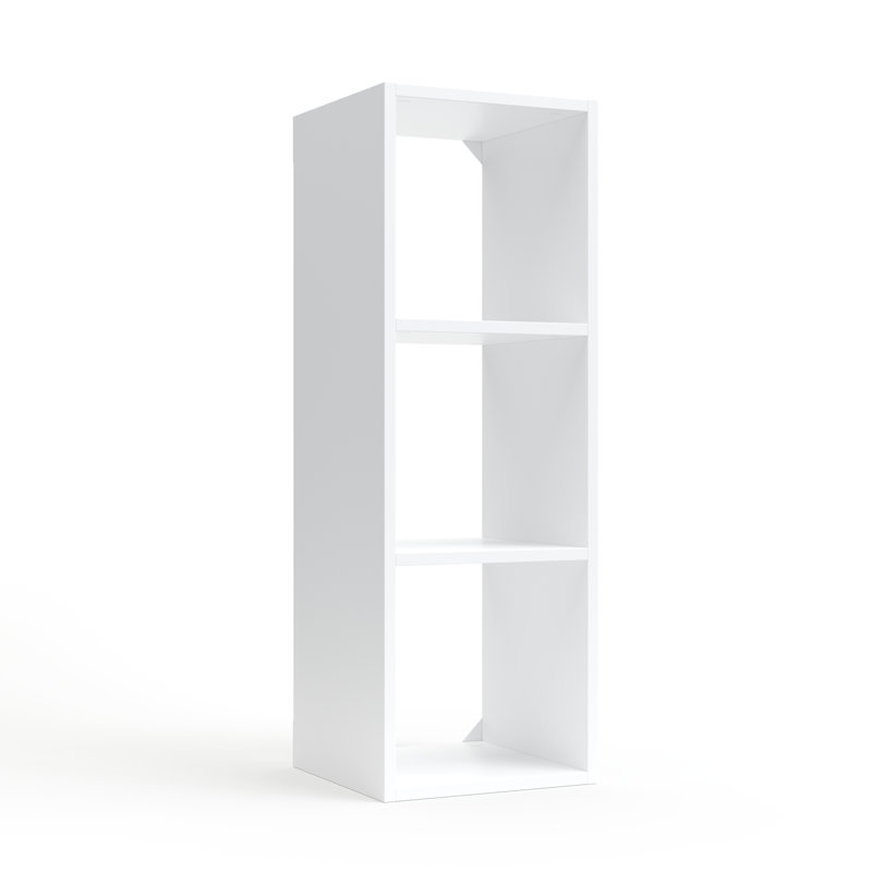 Cube Bookcase, White, 42" H x 15" W x 14" D