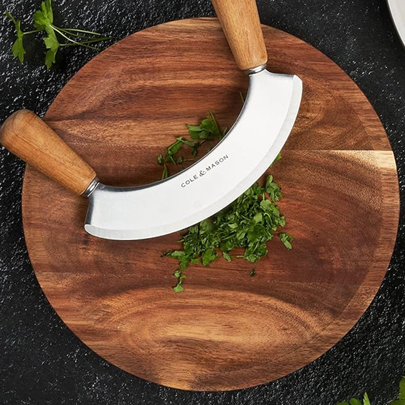 Cole & Mason Ashden Acacia Mezzaluna With Board