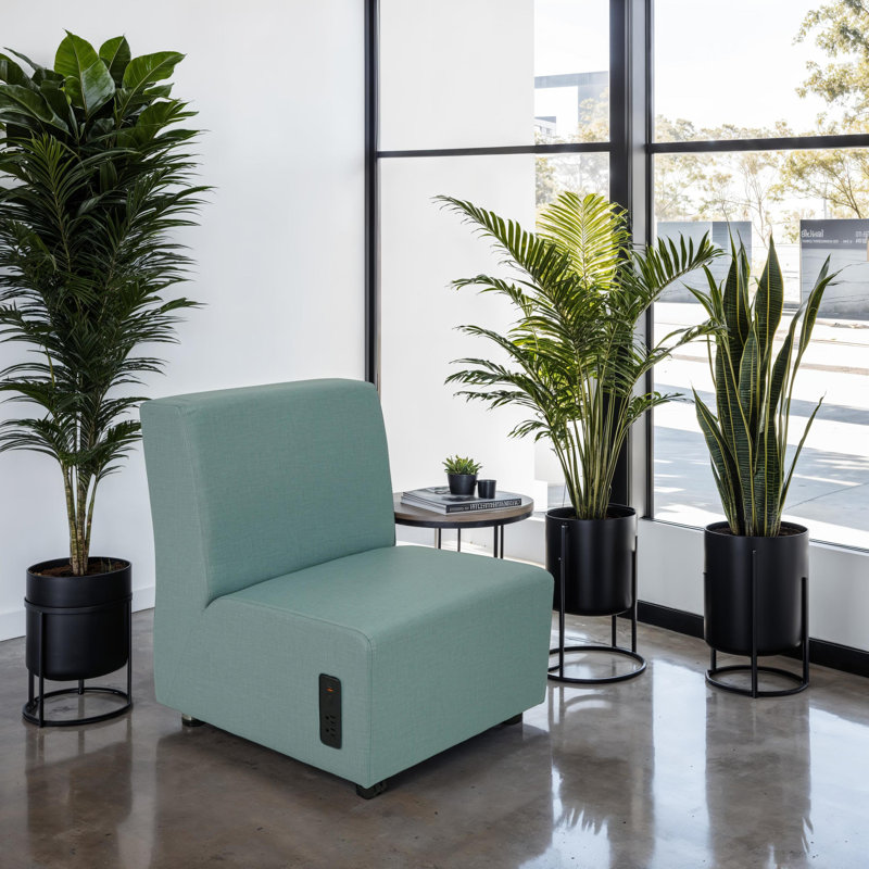Chaise mobile sans accoudoirs avec panneau technique Pro Series - Gris, Ciel bleu hachuré