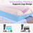 Zoomie Kids Twin Floating Bed Frame with Adjustable LED Headboard, Upholstered Platform Bed, Blue-486176931-500018430