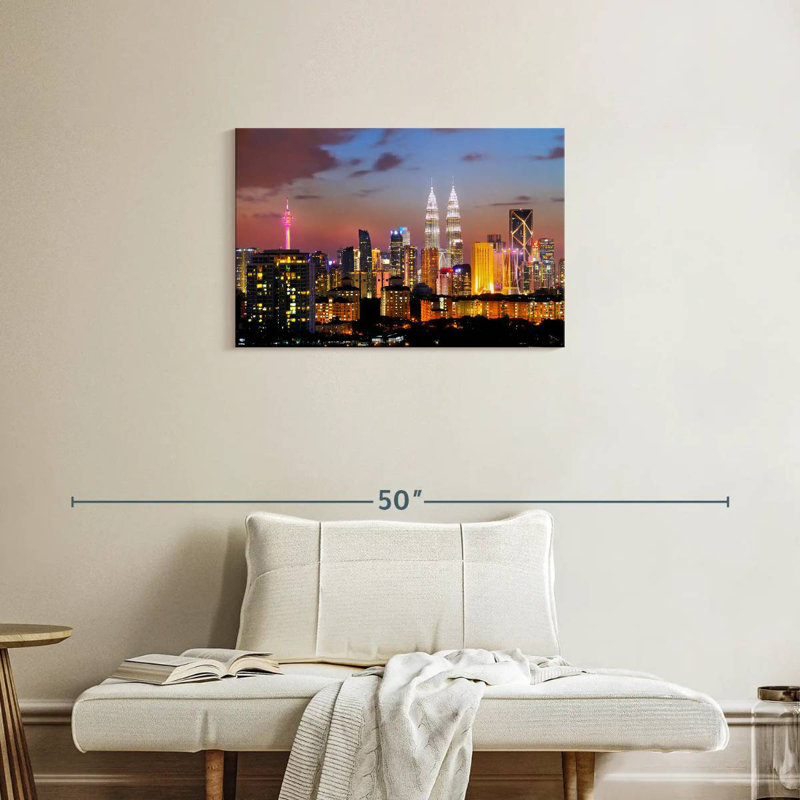 Sireci Kuala Lumpur Night Lights, 20" H x 30" W