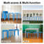 Ensemble de 6 chaises de patio portatives empilables en métal-1298756110