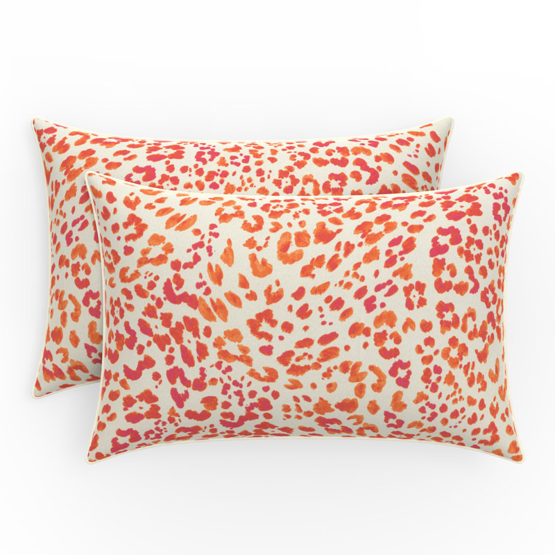 Pillow Perfect Abstract Indoor/Outdoor Accent Throw Pillow, Pink