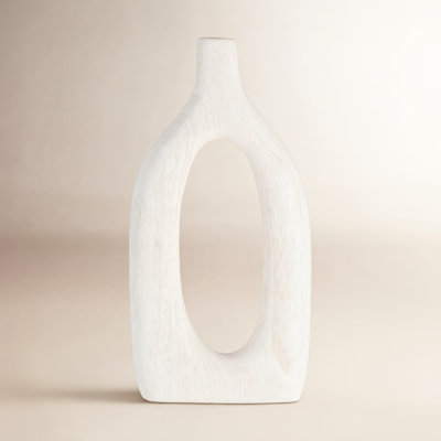 Rustic Wood Decorative Vase