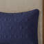 Couvre-lit grand bleu marine 3 pièces en coin, 100%, profondeur riche, rembourrage, toile de 24 po-120944949-120944954