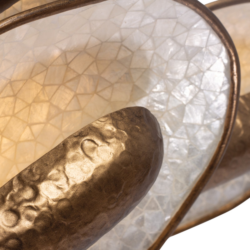 Lustre à plusieurs niveaux Spat 37 en 1 lumière DEL en laiton antique nacré