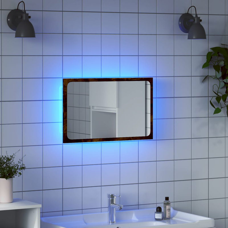 Daequan Flat Mirror, Sonoma Oak