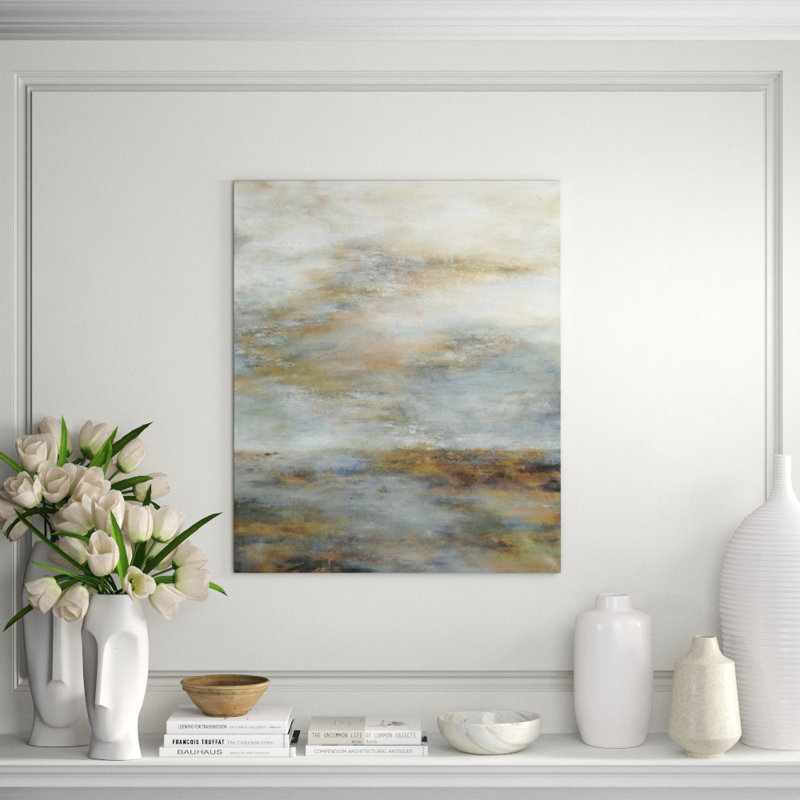 Misty Morning Painting by Beverly Fuller, 36" H x 30" W, Outdoor