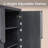 62.28'' Sideboard Buffet Cabinet With 4 Minimalist Doors And Adjustable Shelves, Grey Black-117163462