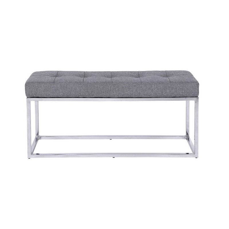 Forontenac Upholstered Bench, Fabric Gray