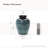 Rippled Blue with Brown 15.75-Inch Tall Round Ceramic Vase