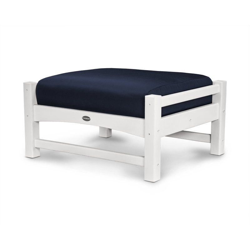 Club Ottoman, Navy, White