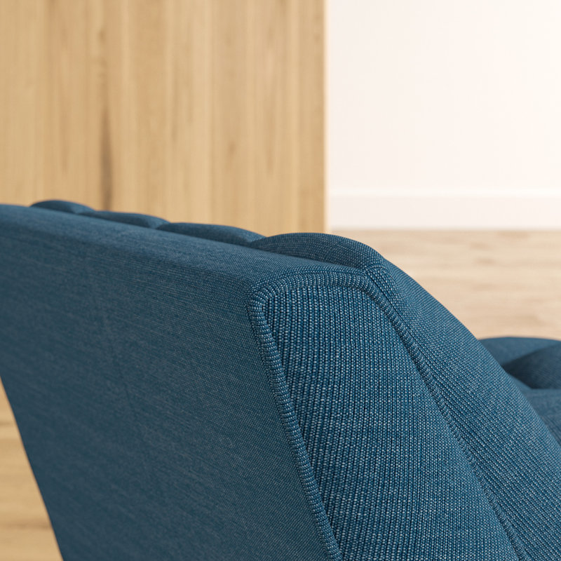 Modway Carson Carrington Lieksa Mid-century Medium Fabric Bench, Azure