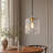 1-Light Single Square Kitchen Island Pendant with Hammered Glass(1-Set)