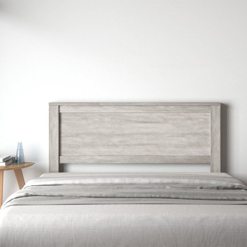 Tête de lit à panneau Tevrat, Chêne gris cendré, Simple