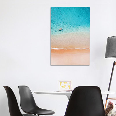 Summer Beach Friends Floating by James Vodicka - Wrapped Canvas Gallery-Wrapped Canvas Giclée