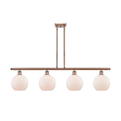 Luminaire suspendu linéaire à 4 lumières pour îlot de cuisine Baptista