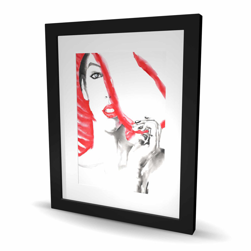 «Woman with Big Hat - Reproduction illustrative beauté» | Décoration intérieure