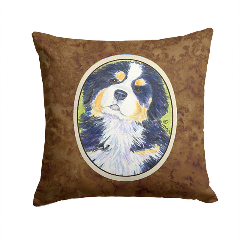 Coussin intérieur/extérieur brun chien modern