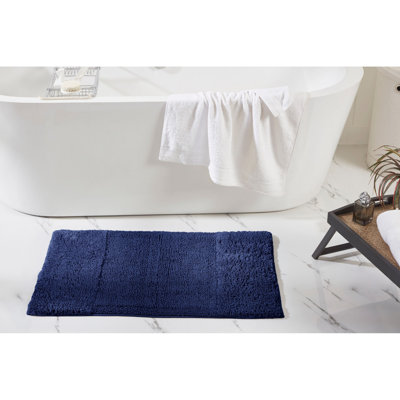 Merkle 100% Cotton Tufted Bath Rug with Non-Slip Backing Machine Washable Luxurious Solid Ultra Soft and Absorbent Bathroom Rug