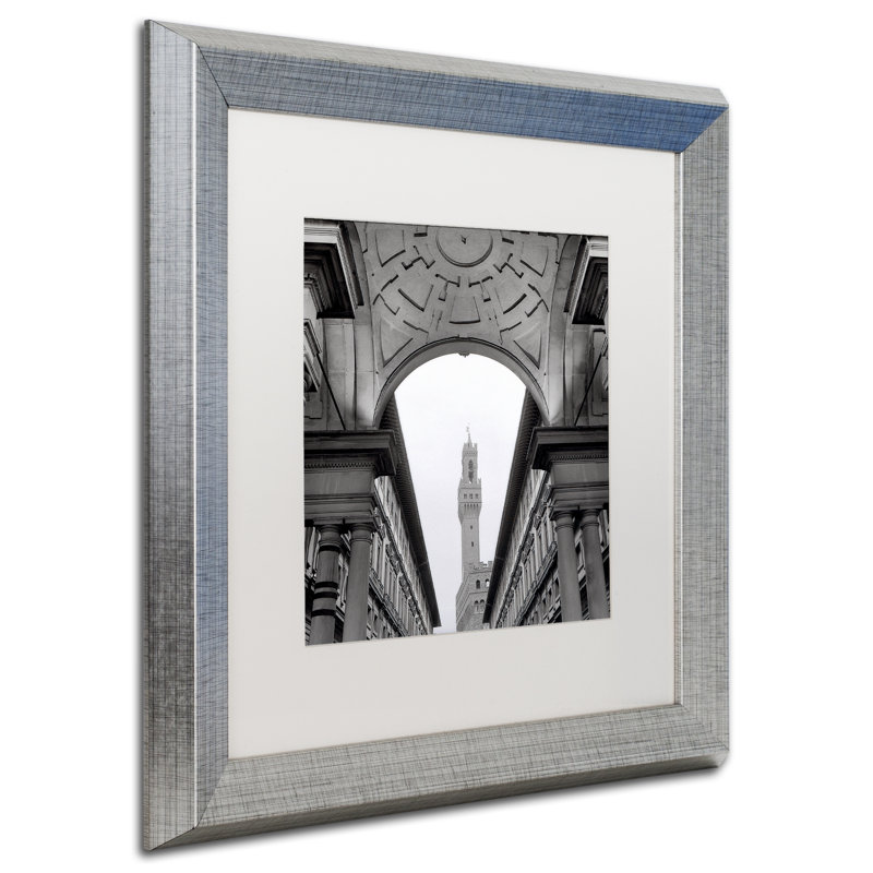 Alan Blaustein «Firenze II», reproduction de photo encadrée, H 11 po x l 14 po x P 0,5 po, Encadrement argenté, Noir
