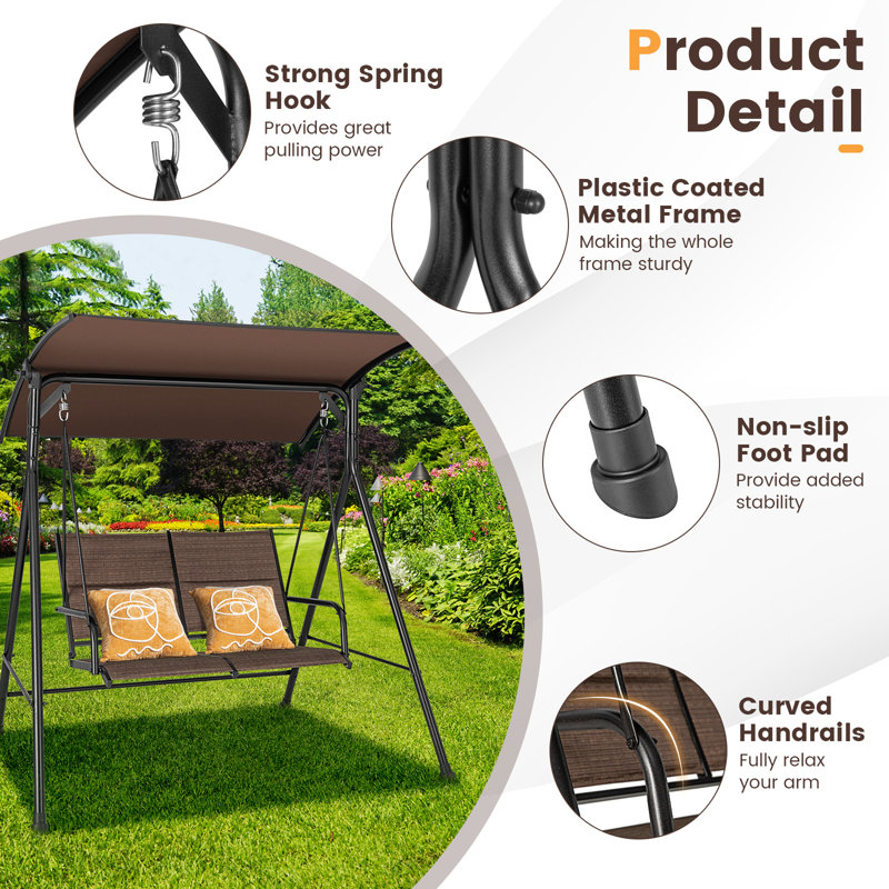 Bulat 2 Person Porch Swing