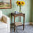 Vintage Solid Wood Spindle Accent Table - Rustic Side Table With Lower Shelf
