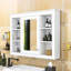 Armoire à pharmacie murale avec miroir et 6 tablettes ouvertes pour un rangement amélioré dans la salle de bain-1382762963