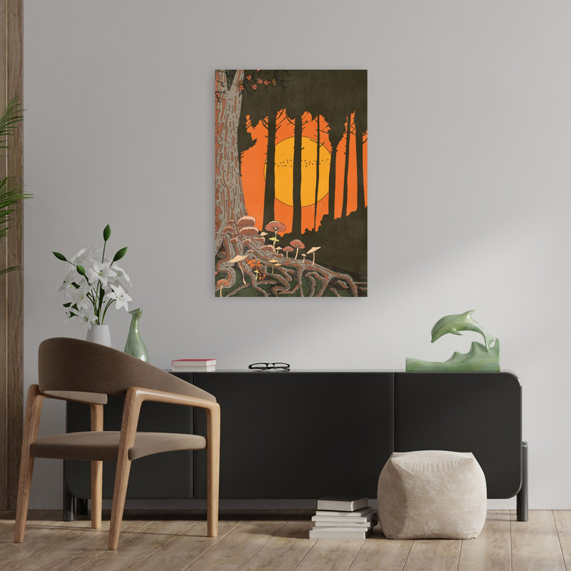Art mural forêt d'automne, H 36 po x l 24 po
