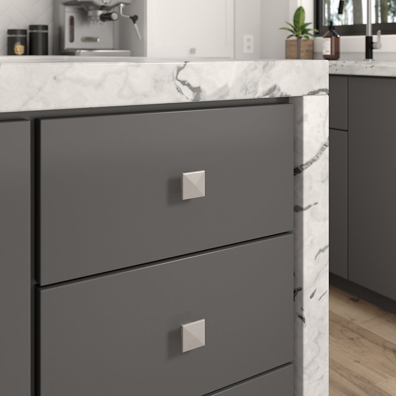 Expression Square Knob, Matte Nickel