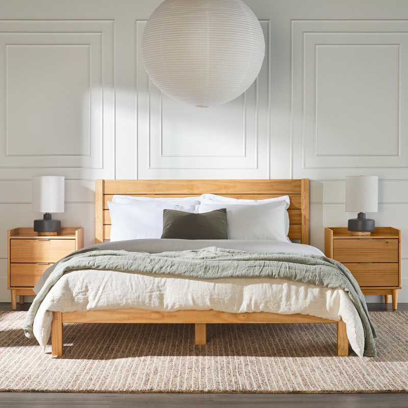 Grand lit plateforme Hanhalyn, Pin naturel