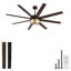  Cissline 65"  Big Farmhouse Ceiling Fan with Light Kit and Remote Control for Bedrooms, Living Spaces
