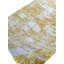 Tapis jaune / blanc en viscose touffeté à la main à motif géométrique Denicia