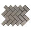 Rivella Herringbone 11 in. x 14 in. Glossy Glass Mosaic Wall Tile-73647675
