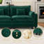 Canapé modulaire modulaire avec repose-pieds / module de chargement intelligent / coussin décoratif (vert)-129156933-129156931