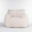 Chaise blanche avec tissu doux et rembourrage en mousse - convient à diverses pièces intérieures