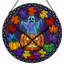 Panneau de vitrail 12 "H Ghost Pumpkin