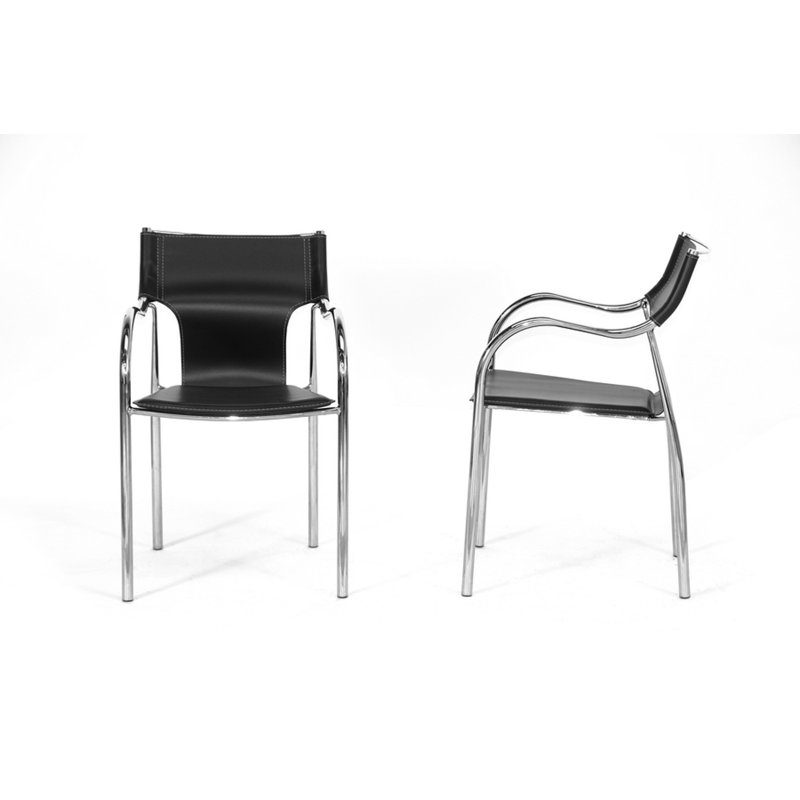 Chaise rembourrée Dartford, Noir