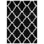 Tapis noir et blanc à motif géométrique-1573717989