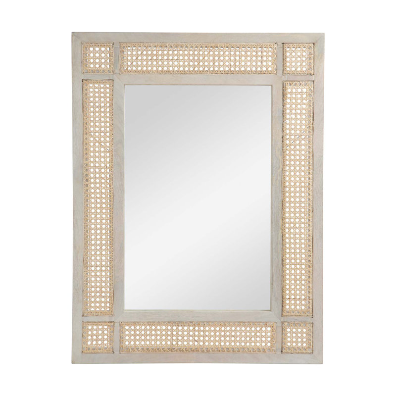Mango Wood / Mdf / Cane Fitted  Mirror