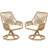 Stylish Rotating Accent Chairs, Steel & Rattan Design, Perfect For Outdoor