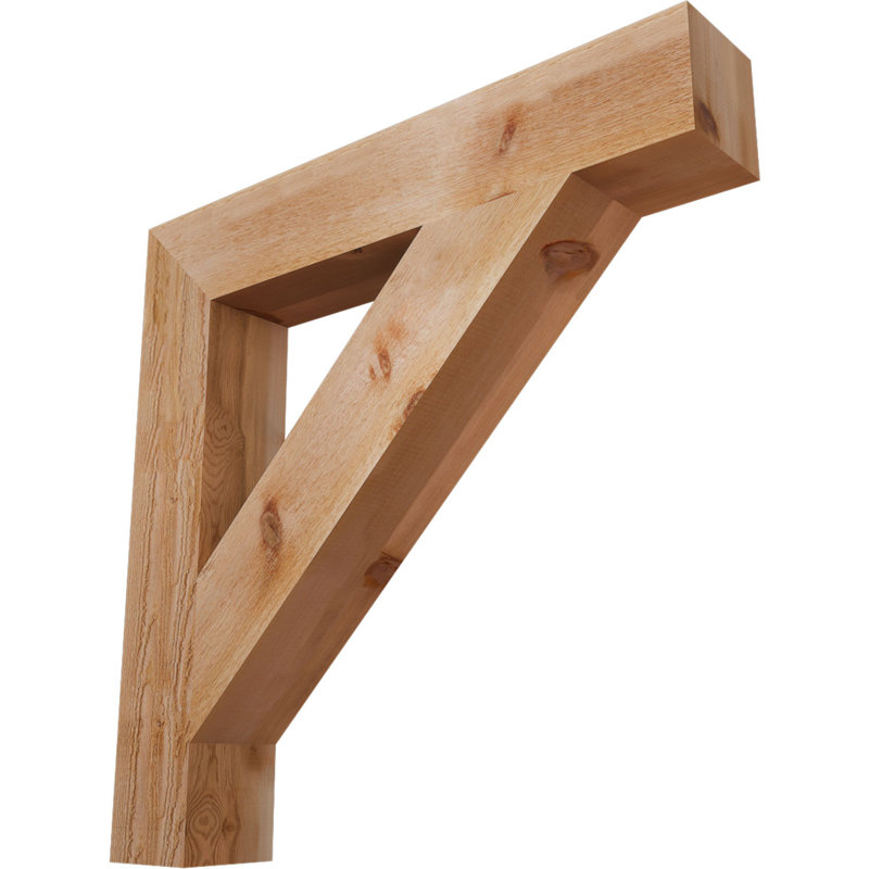 Support de bloc traditionnel, H 36 po x l 6 po x P 36 po, Cèdre rouge de l'Ouest (scié brut)