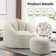 Wayfair Basics Trule Standard Bean Bag chair with Supportive Ottoman Soft Fabric Sofa chair