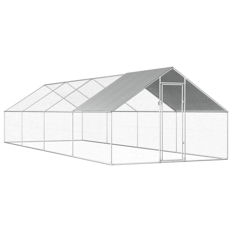 Harworth Chicken Run, Silver, 192cm H x 200cm W x 200cm D