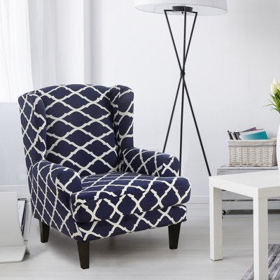 Housse de canapé pour tabouret 2 pièces à imprimé tigre - Housses pour fauteuil à oreilles, détachables et lavables