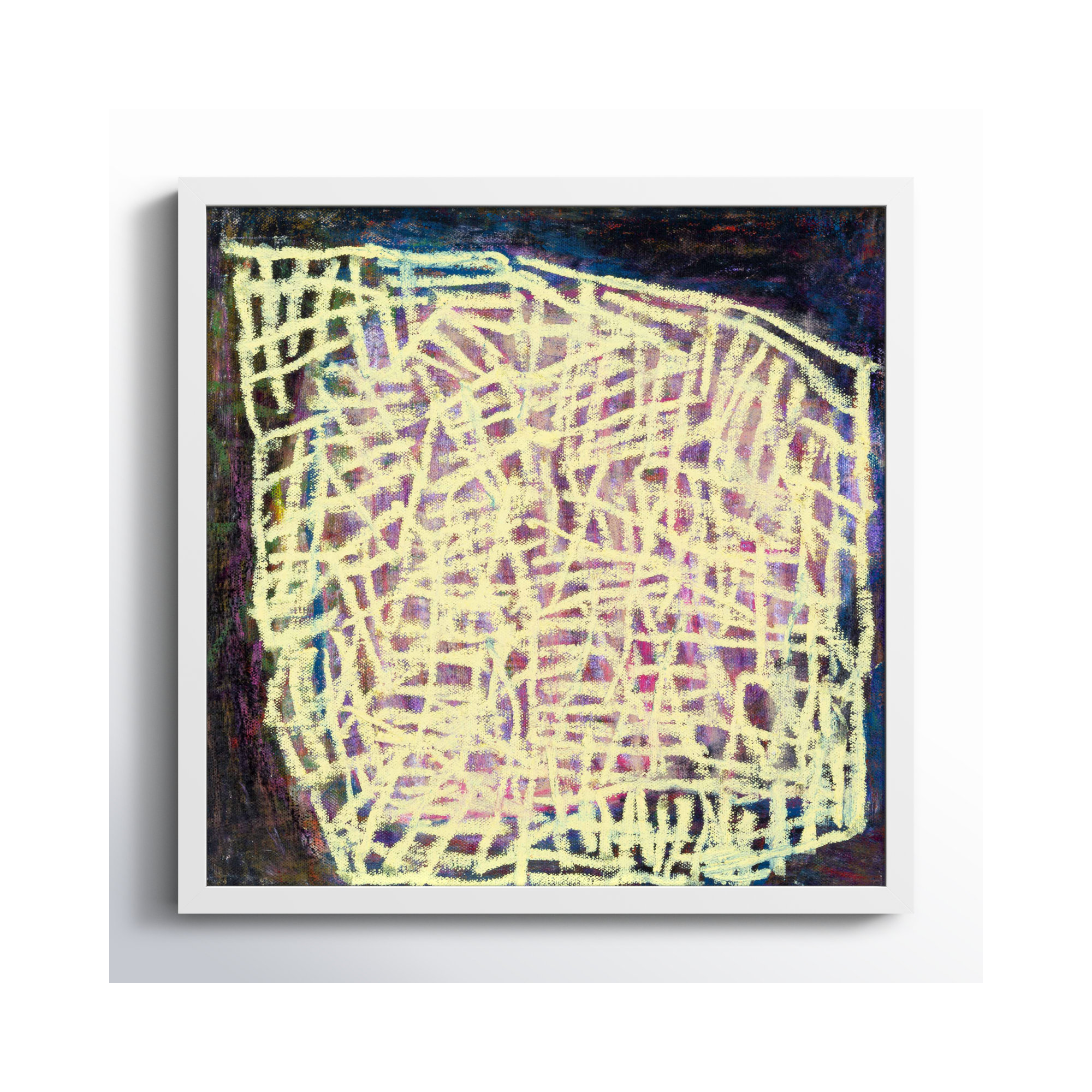 Night Light by Stephanie Dennis, 16" H x 16" W  x 1.25" D, White