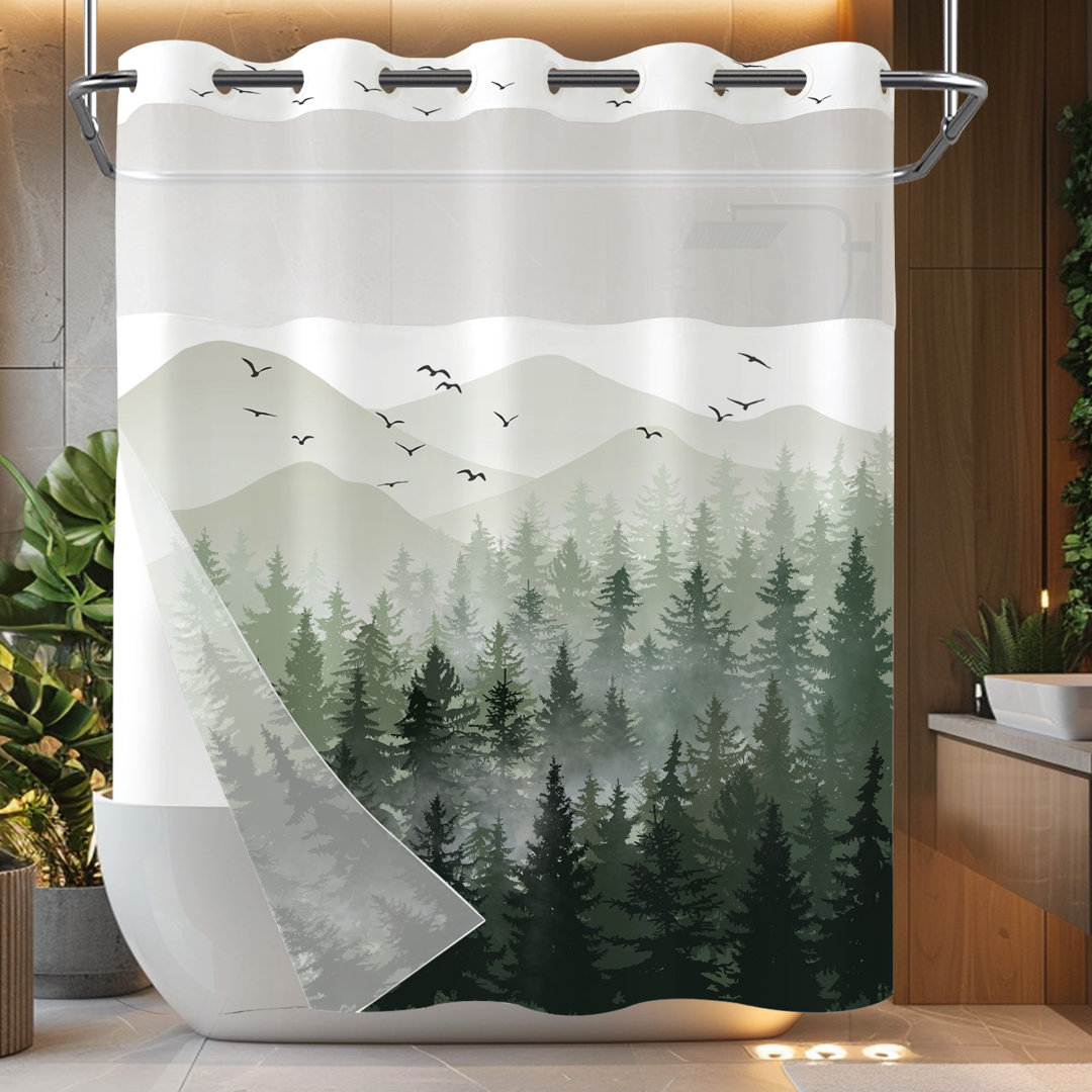 Jadaisha Shower Curtain with Liner Included East Urban Home 